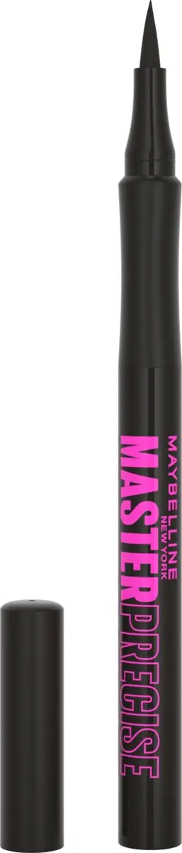 Maybelline Eyestudio Master Precise Liquid Eyeliner, Satin Black 1ml (0.034 Fl Oz) | Waterproof & Smudge-Proof for All-Day Wear - main product image