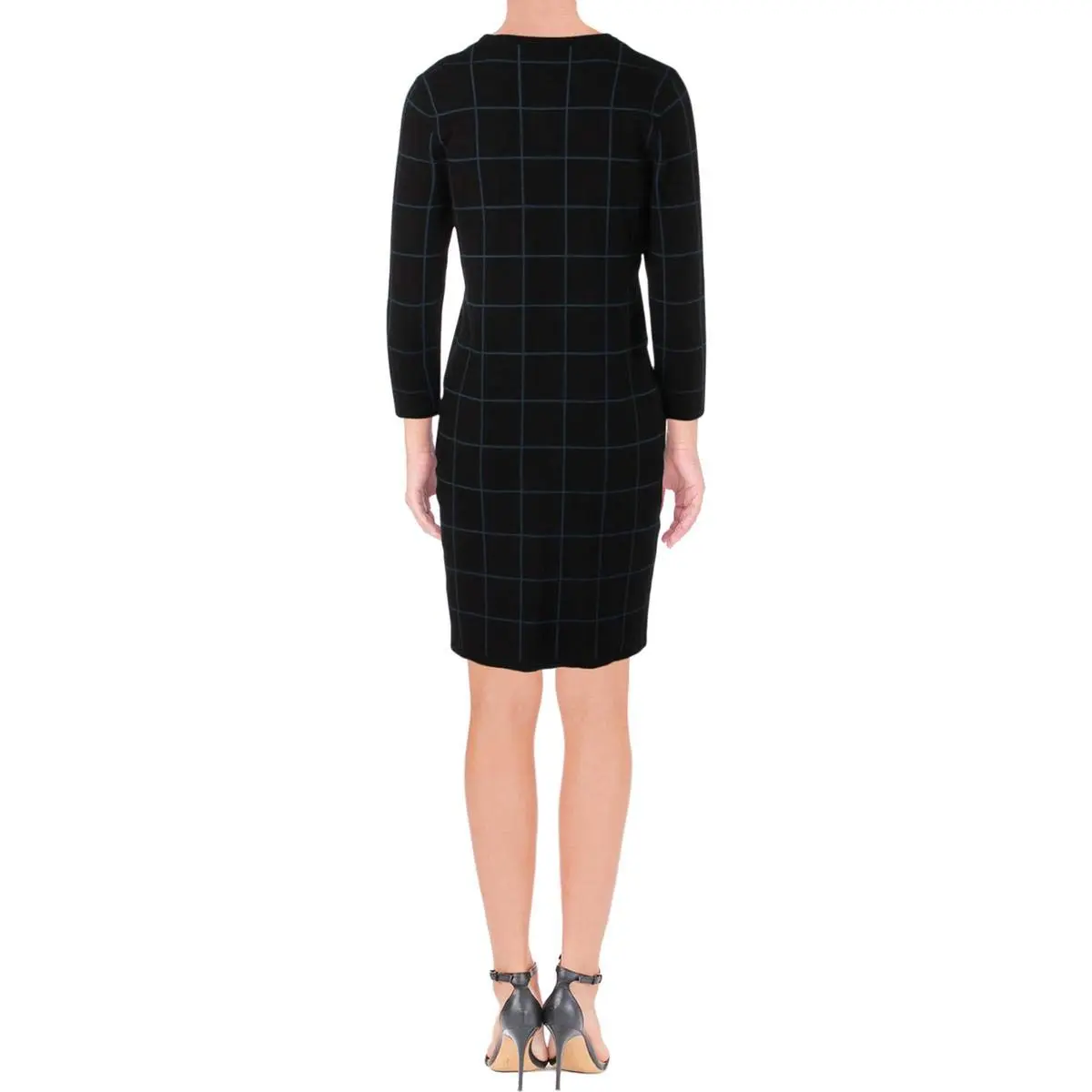 Anne Klein Women's Long Sleeve Sweater Dress, S | Jacquard Fabric, Crew Neck, Regular Fit - view 4
