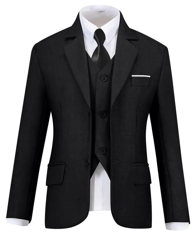 Visaccy Boys Suit 5T | Slim Fit Black Formal Suit for Toddler in India - view 4
