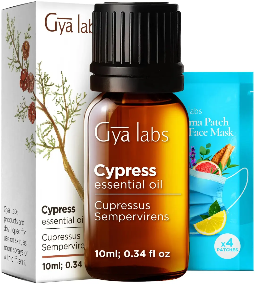 Gya Labs Cypress Essential Oil 10ml (0.34 Fl Oz) | Natural Green & Earthy Aroma for Diffusers & Candles - main product image