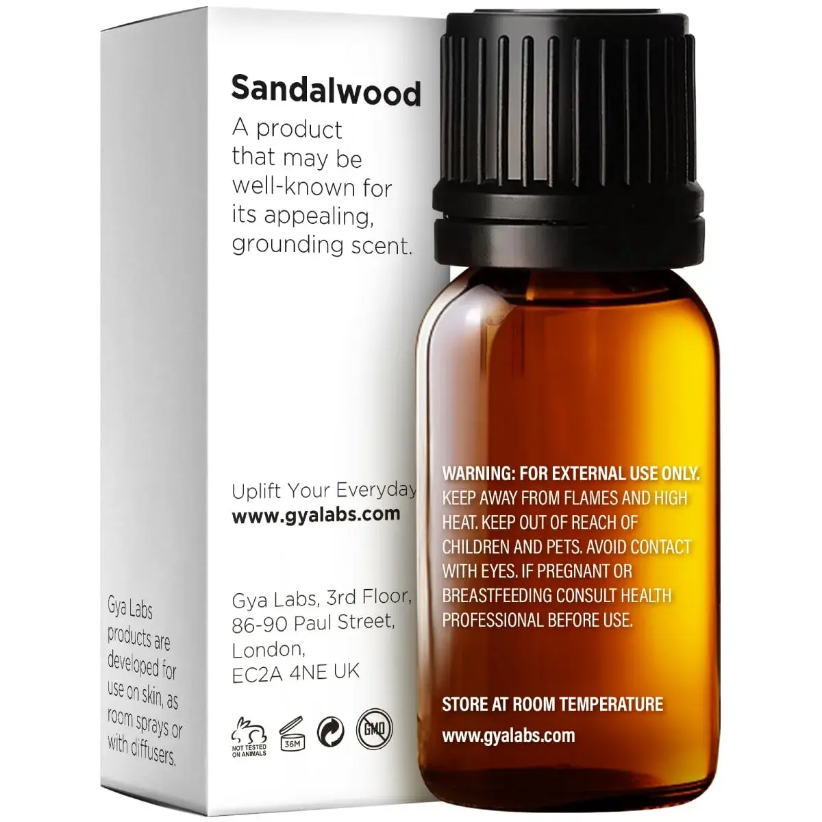 Gya Labs 100% Pure Sandalwood Essential Oil, 10ml (0.34 Fl Oz) | Calming Aroma for Diffusers, Skin Care & Candle Making - view 2