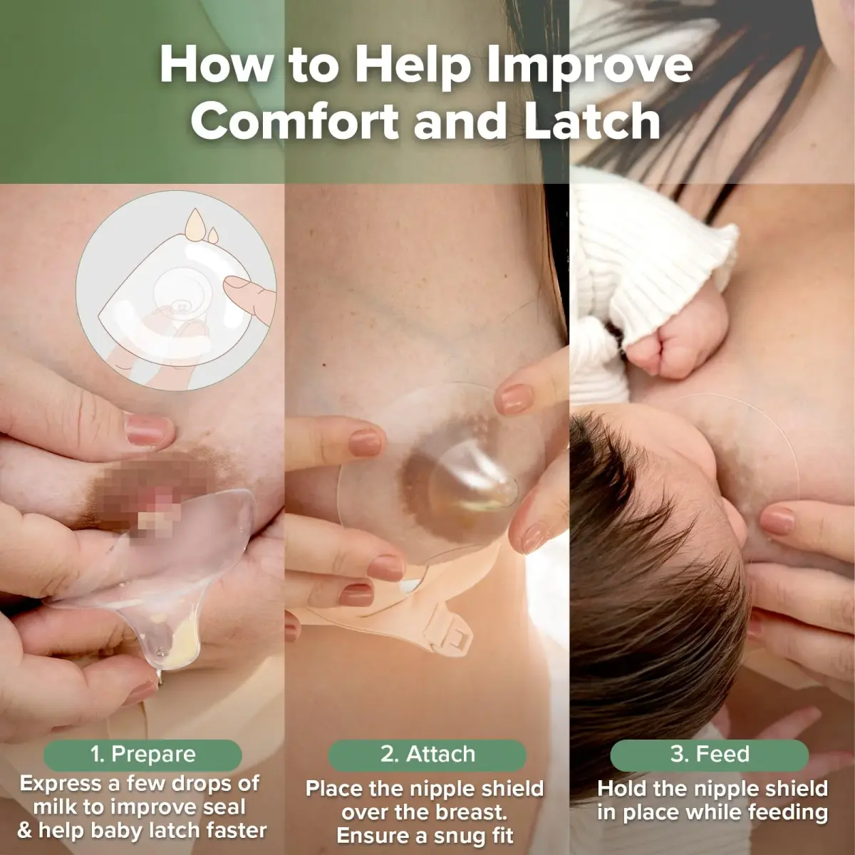 haakaa Silicone Nipple Shields for Breastfeeding with Carry Case, 18mm (2-Pack) | Patented Cut-Out Shape for Latch Support - view 5
