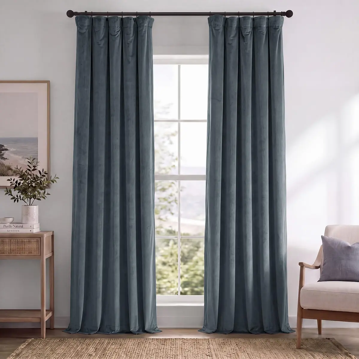 HPD Half Price Drapes Signature Velvet Thermal Blackout Curtains 50W x 84L | Insulated & Privacy-Enhancing (120 chars) - main product image