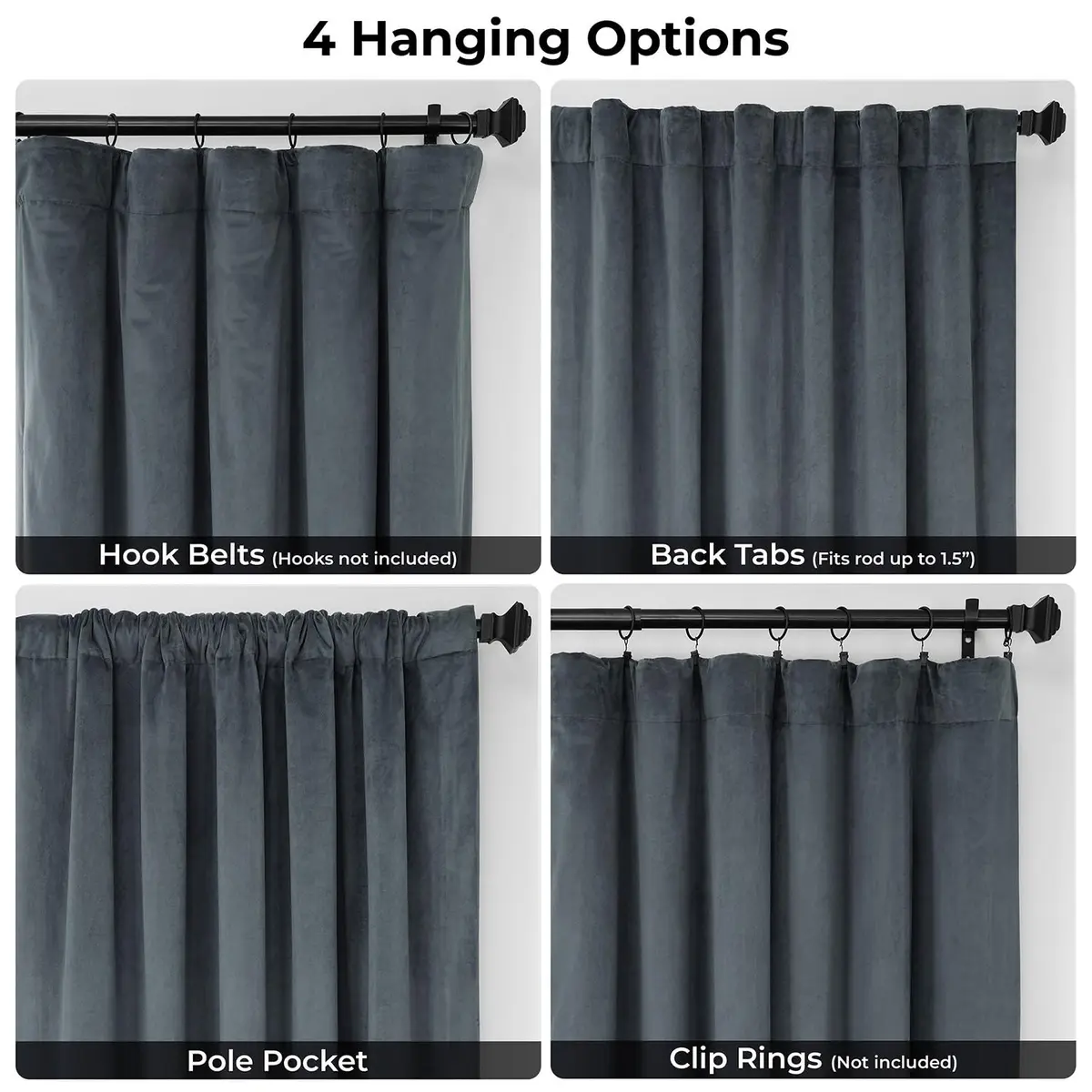 HPD Half Price Drapes Signature Velvet Thermal Blackout Curtains 50W x 84L | Insulated & Privacy-Enhancing (120 chars) - view 6