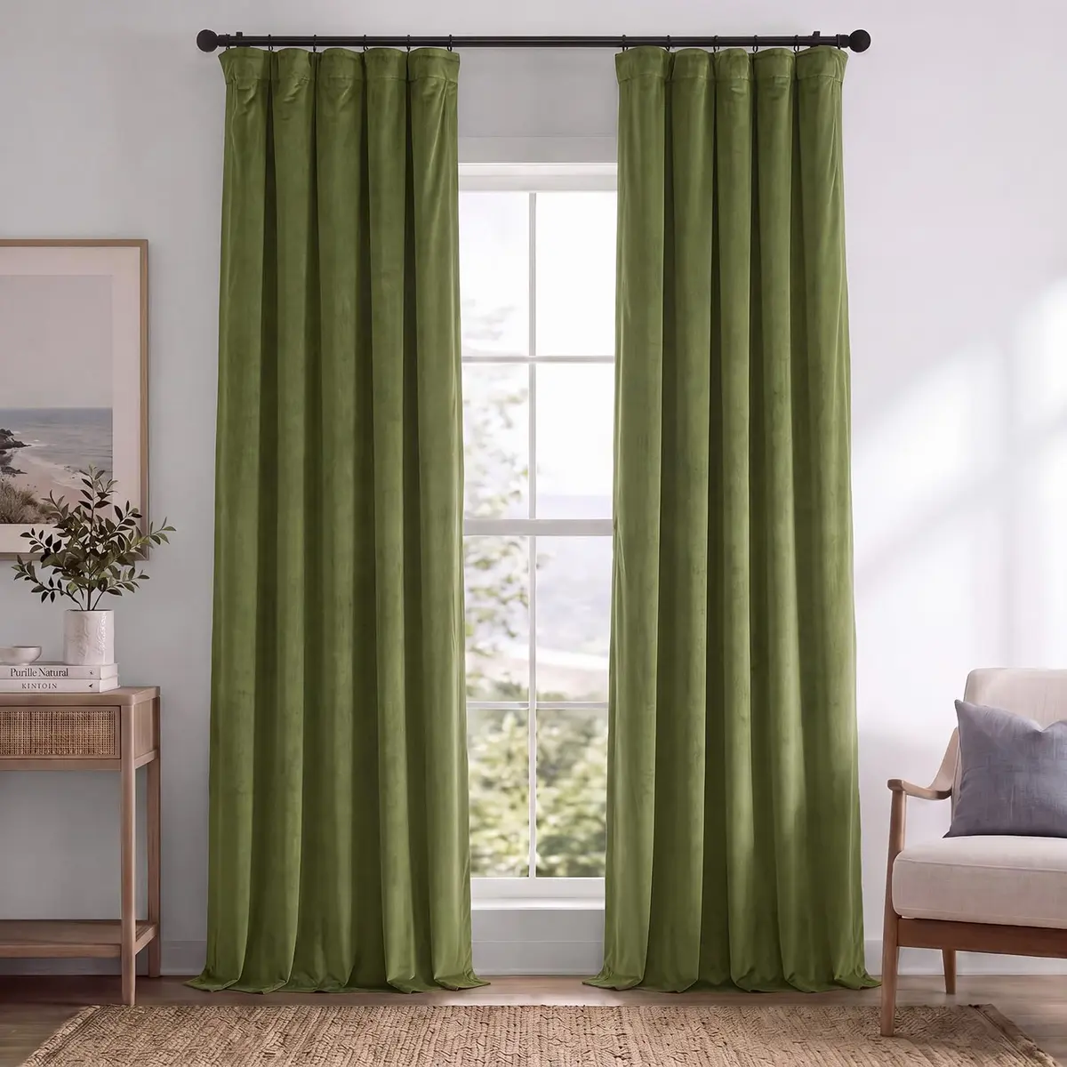 HPD Half Price Drapes Signature Velvet Thermal Blackout Curtains 50W x 96L | Insulated & Privacy (70-120 chars) - main product image