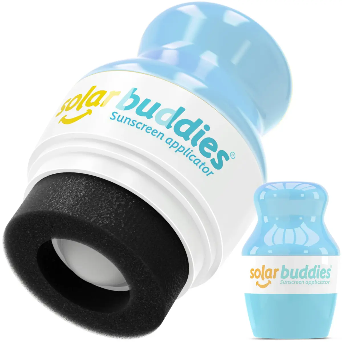 Solar Buddies Refillable Sunscreen Applicator — Full Blue — 100ml (3.4 Fl Oz) | Mess-Free Roll-On for All Skin Types - main product image