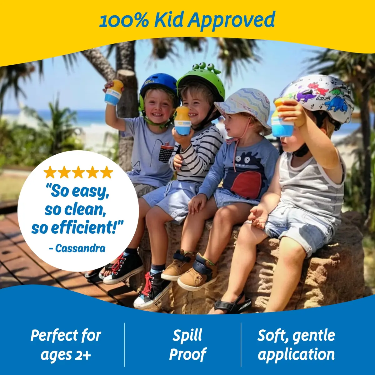 Solar Buddies Refillable Sunscreen Applicator — Full Blue — 100ml (3.4 Fl Oz) | Mess-Free Roll-On for All Skin Types - view 5