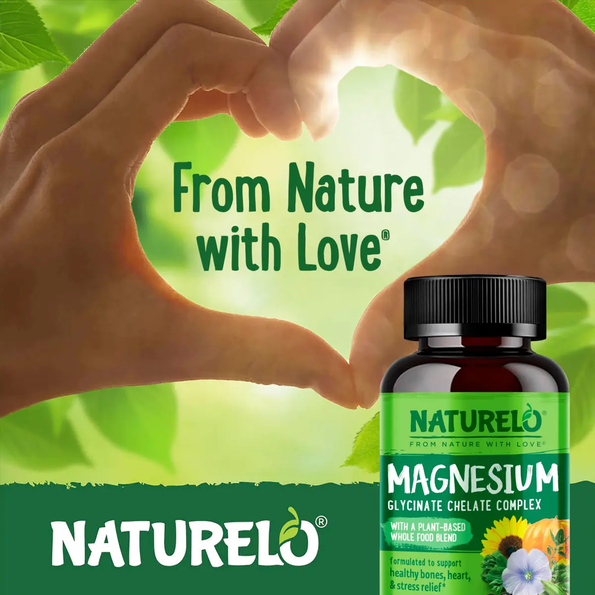 NATURELO Magnesium Glycinate Chelate Complex 200 mg 120 Count | Supports Sleep, Calm, Muscle Cramp & Stress Relief, Gluten Free, Non GMO, with Organic Vegetables - view 5
