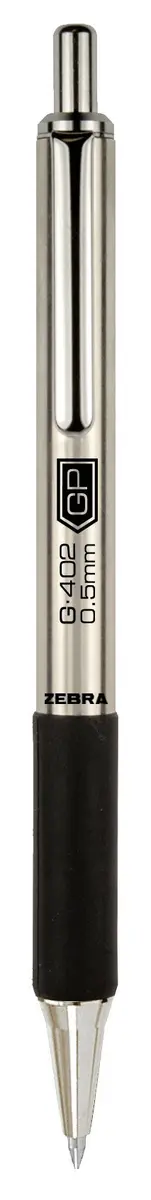 Zebra Pen STEEL G-402 Retractable Gel Pen 0.5mm Fine Point 2-Pack | Smooth Ink Flow for Office and Students - view 2