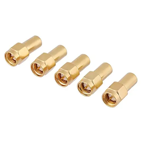 Hilitand SMA Male Coaxial Terminator 50 Ohm 2W Gold Plated | 5pcs Pack - main product image