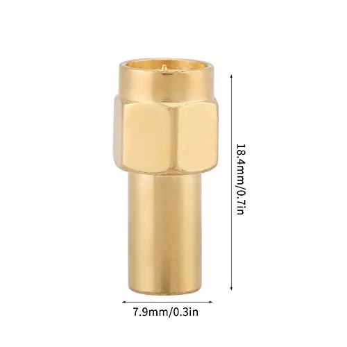 Hilitand SMA Male Coaxial Terminator 50 Ohm 2W Gold Plated | 5pcs Pack - view 2