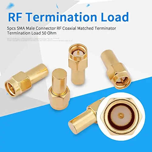 Hilitand SMA Male Coaxial Terminator 50 Ohm 2W Gold Plated | 5pcs Pack - view 3