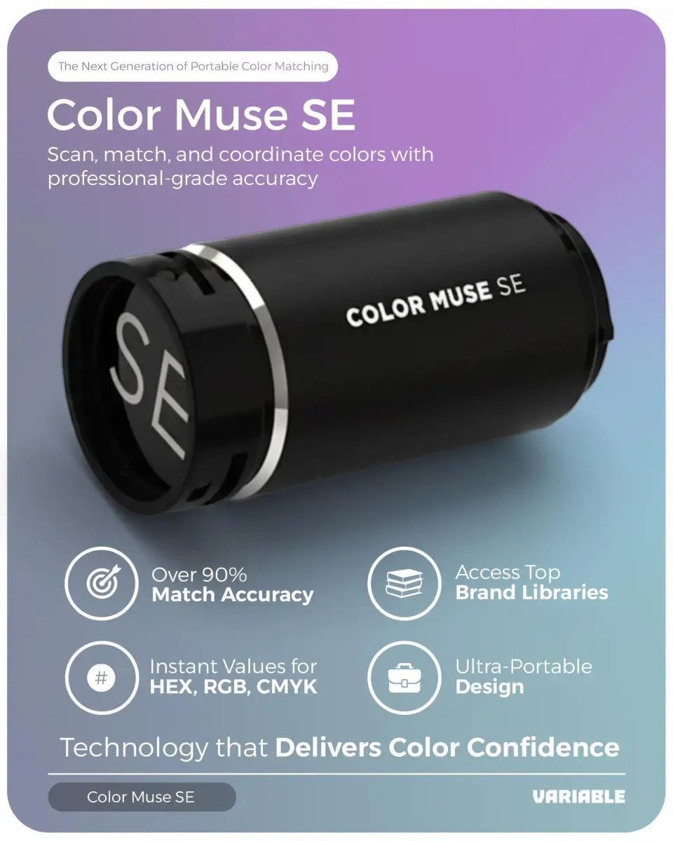 COLOR MUSE SE Colorimeter Paint Color Matching Tool with Calibration Cap | 3cm (1.18in) Device - view 2