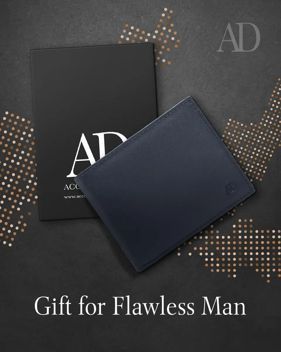Access Denied Slim Leather Bifold Wallets For Men - Minimalist Mens Wallet RFID Blocking Card Holder With ID Window Gifts For Men - view 6