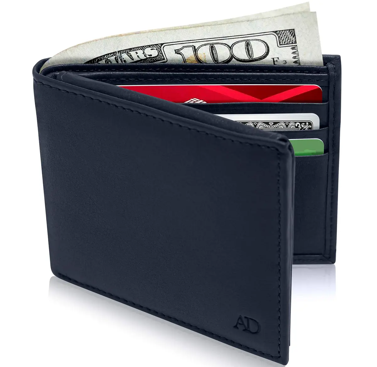 Access Denied Slim Leather Bifold Wallets For Men - Minimalist Mens Wallet RFID Blocking Card Holder With ID Window Gifts For Men - view 2