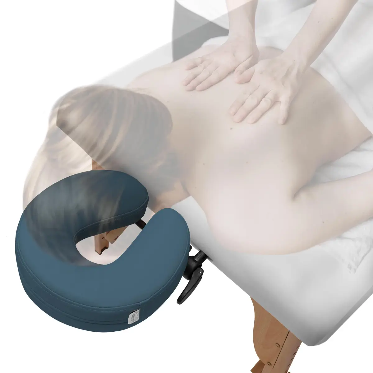 Saloniture Adjustable Massage Table Face Cradle and Pillow 3" Foam - Blue | Universal Fit for Standard Portable Tables - view 5