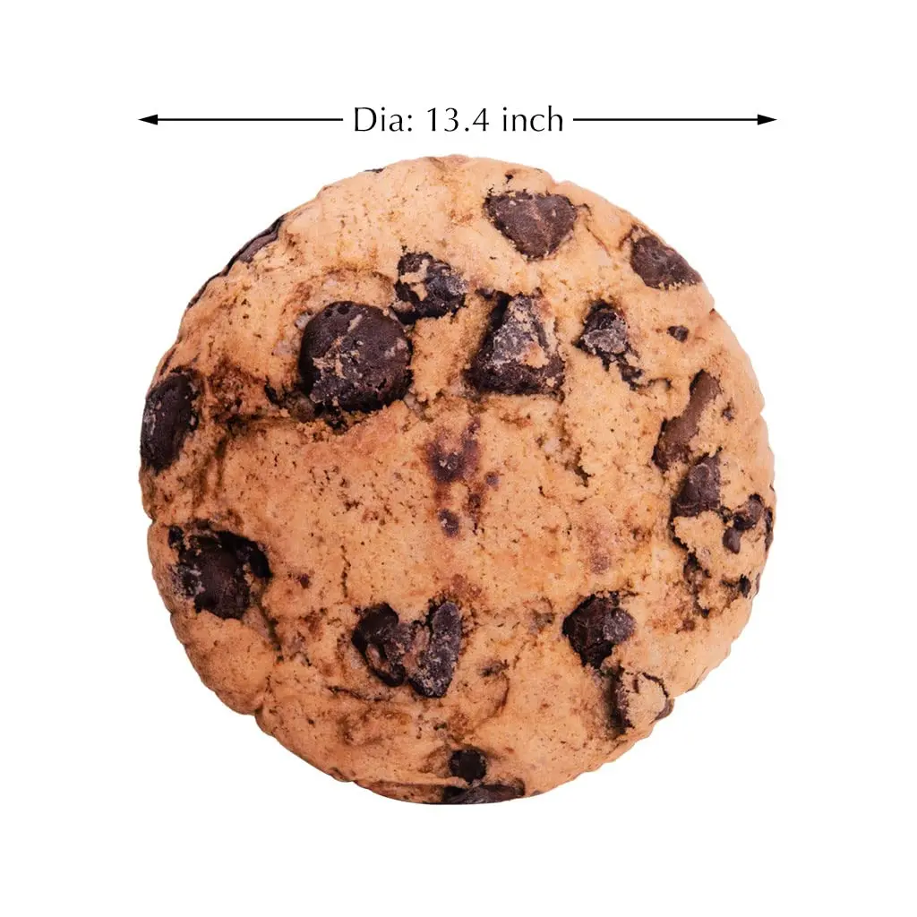 HYSEAS Round Throw Pillow 13.4 Inch Chocolate Cookie | 3D Digital Print Plush Food-Shaped Pillow (70-120c) - view 5