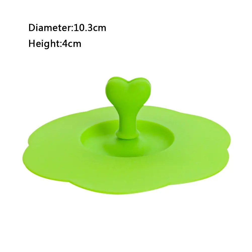 AKOAK 6 Pcs Silicone Cup Lids with Spoon Holder, 10.3cm Diameter, Food Grade, Airtight, Microwave Safe, 6 Colors - view 2