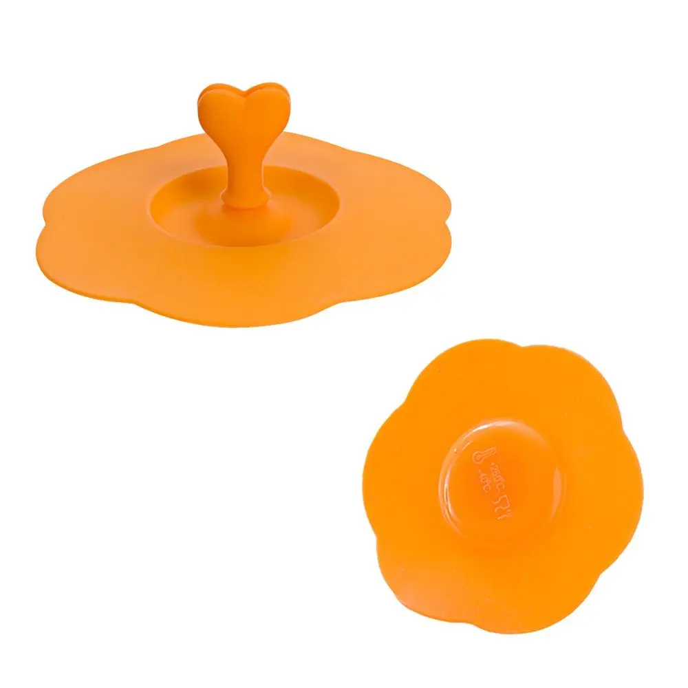 AKOAK 6 Pcs Silicone Cup Lids with Spoon Holder, 10.3cm Diameter, Food Grade, Airtight, Microwave Safe, 6 Colors - view 3