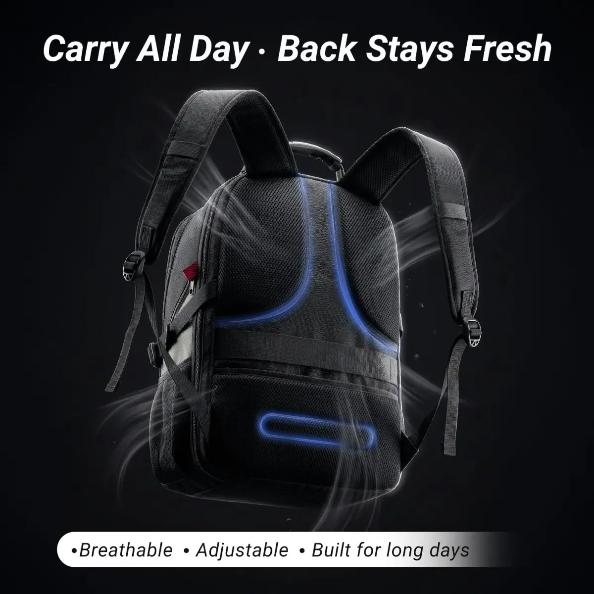 YOREPEK Large Laptop Backpack for Men, Heavy Duty Travel Backpack 43.2 cm (17 Inch) | TSA Approved Carry-On - view 8