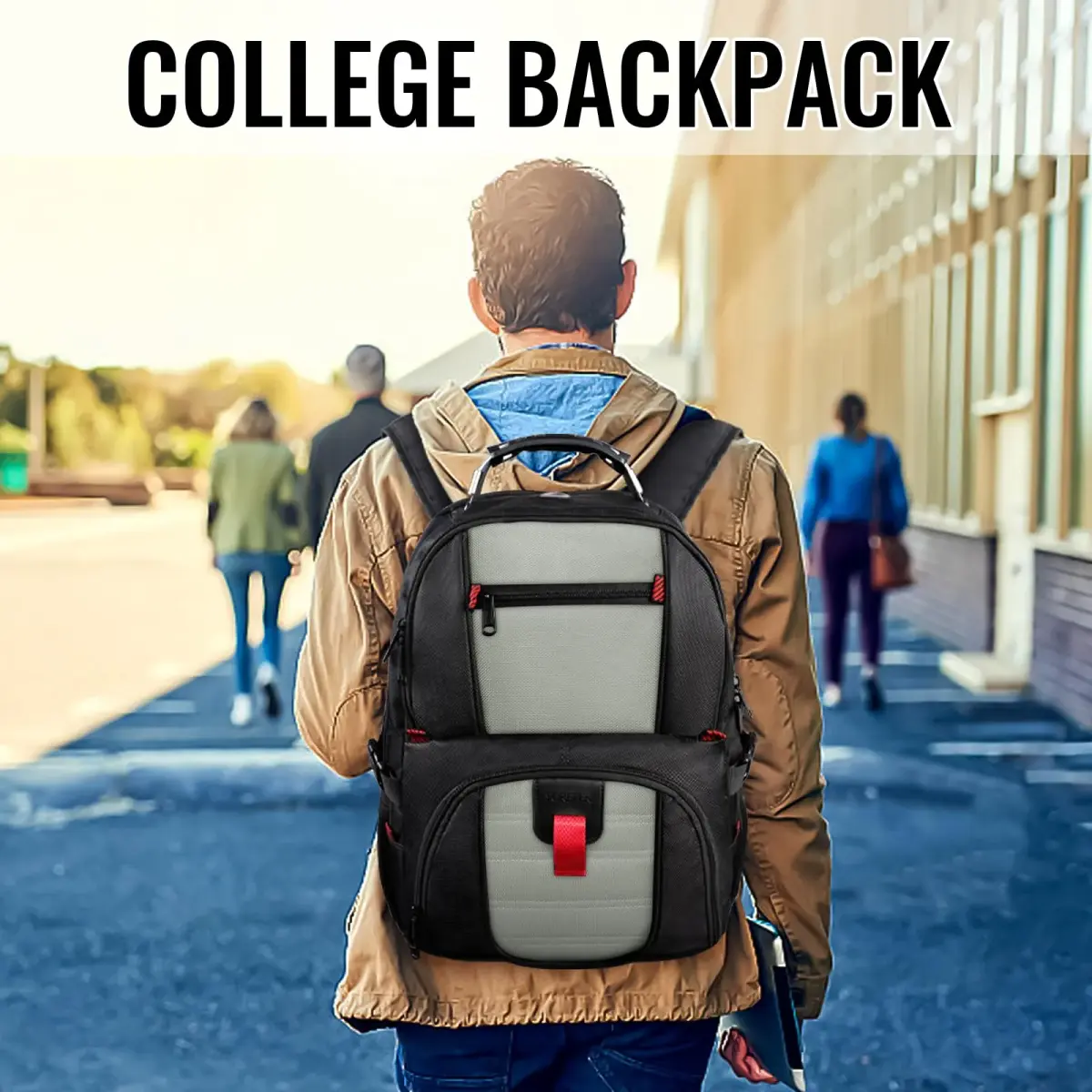YOREPEK Large Laptop Backpack for Men, Heavy Duty Travel Backpack 43.2 cm (17 Inch) | TSA Approved Carry-On - view 2