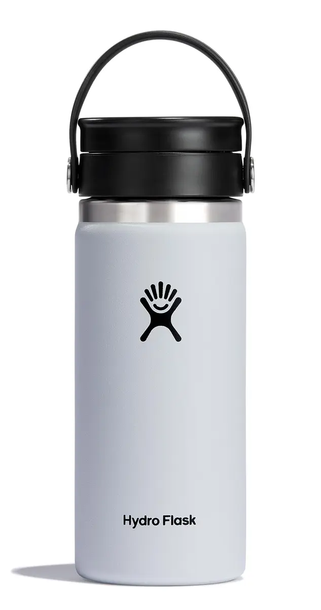 Hydro Flask Water Bottle - Insulated Stainless Steel - Wide Mouth Flex Sip Lid, Non Spill, Leakproof in 16 Oz White - main product image