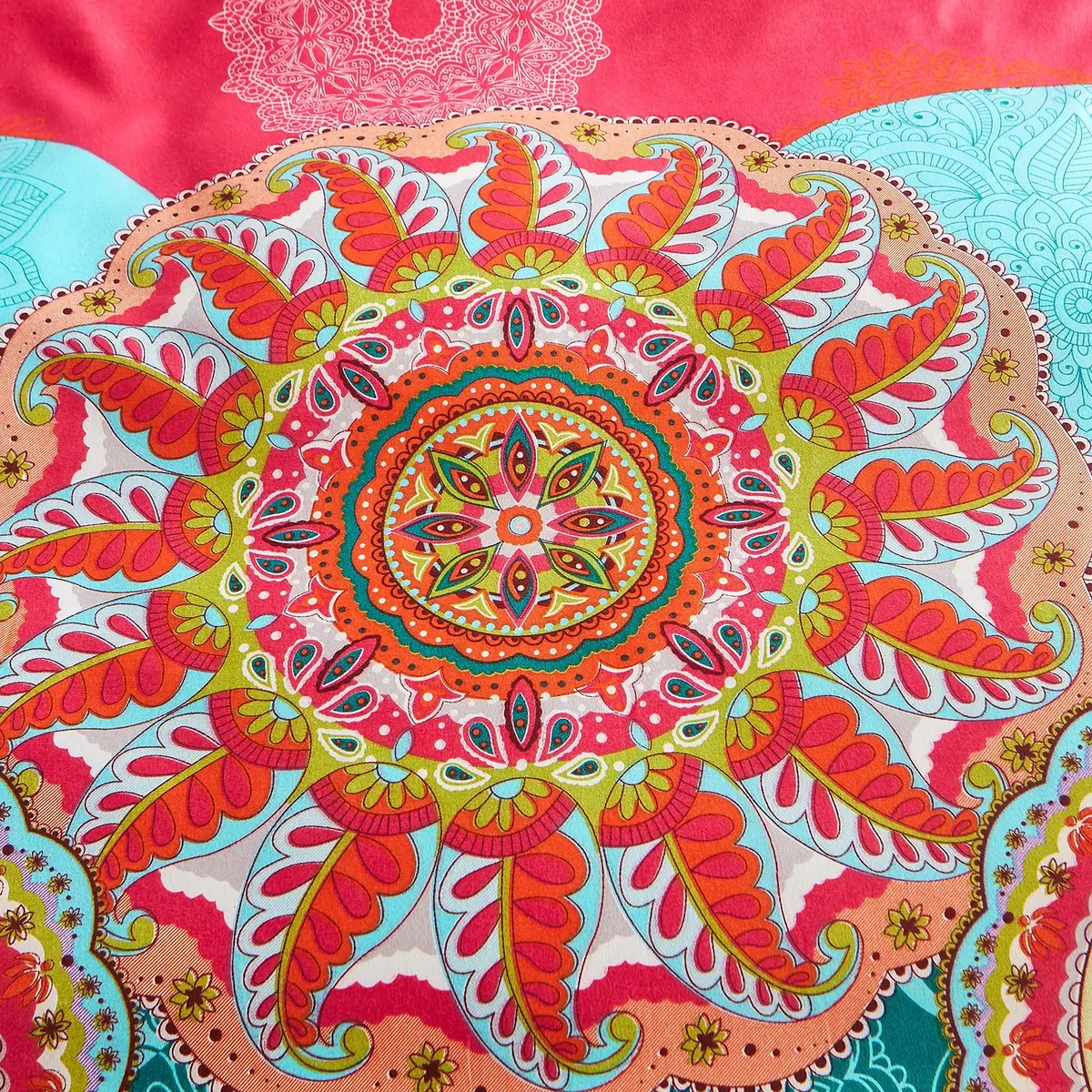 Pangzi Bohemian Duvet Cover Set Lightweight Microfiber Bedding Set (Twin) | Reversible Boho Chic Pattern, 68x85 inches - view 4