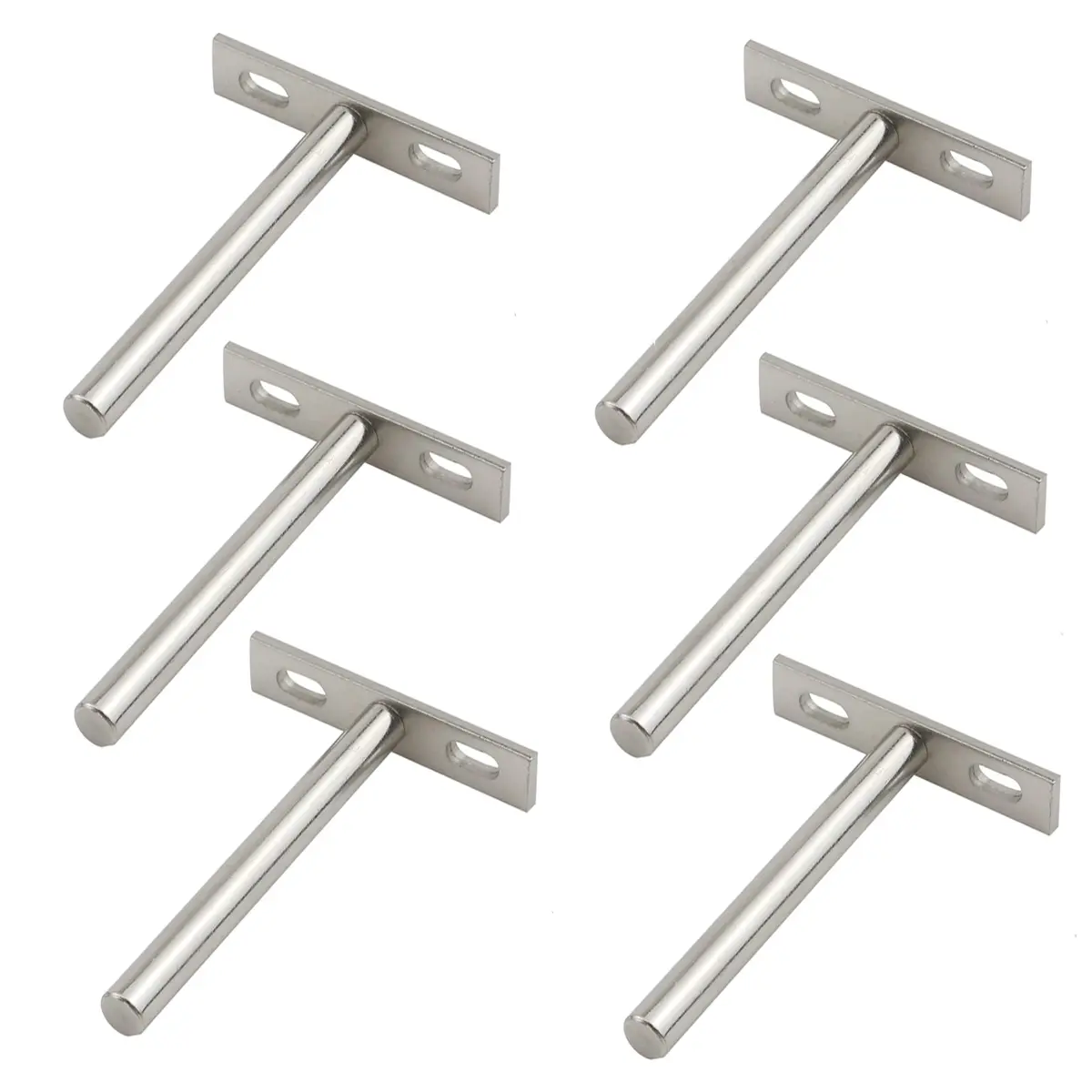 Antrader 4 Inch Concealed Floating Shelf Brackets (10.16 cm / 4 Inch) - Pack of 6 | Heavy Duty Cold Rolled Steel for Wall Mounts - main product image