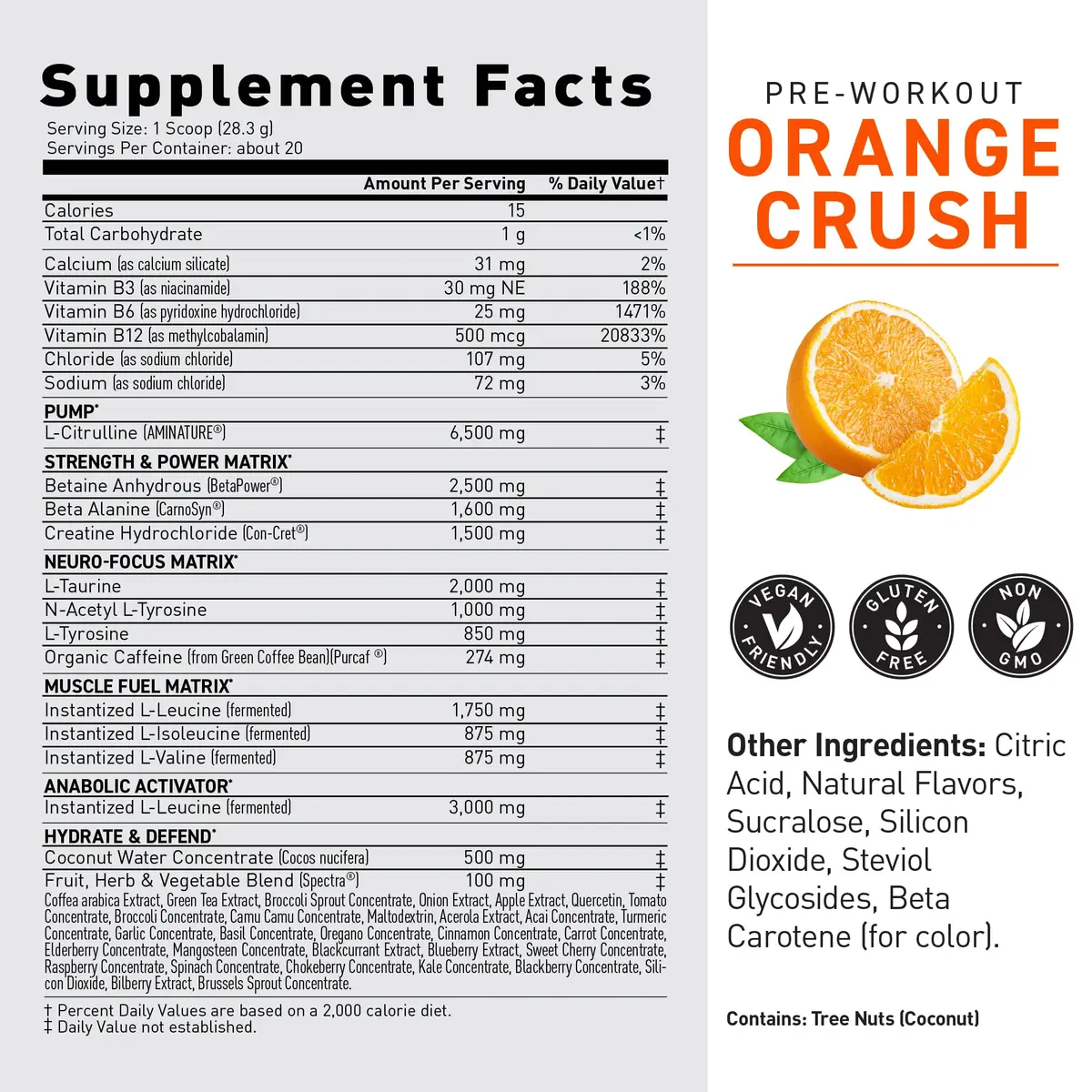 Kaged Original Pre Workout Powder | Orange Krush | 20 Servings | Supports Muscle Pumps & Performance - view 6