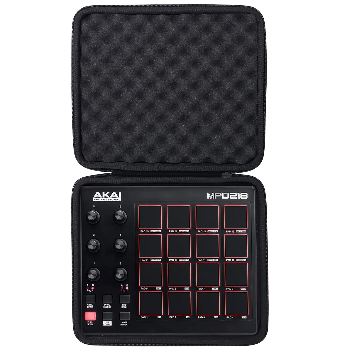 co2CREA Hard Case for Akai Professional MPD218 | MIDI Drum Pad Controller Travel Case - main product image