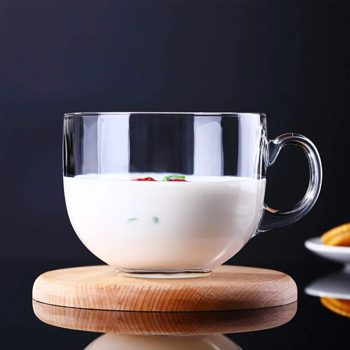 Maredash 16oz Glass Jumbo Mug Set (6 Pack) | Large Handle, Clear Glass, Versatile Use - view 7