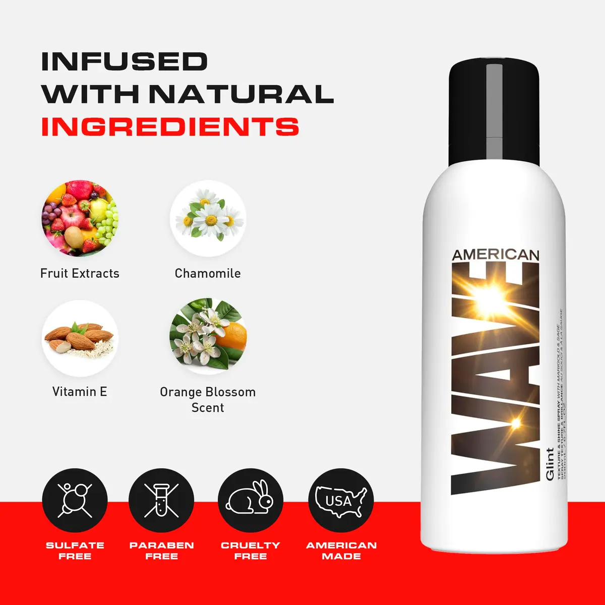 ARROJO Glint Texture & Shine Spray 6.7oz | Frizz Control & Flexible Hold for Curly Hair with Vitamin E & Fruit Extracts - view 4