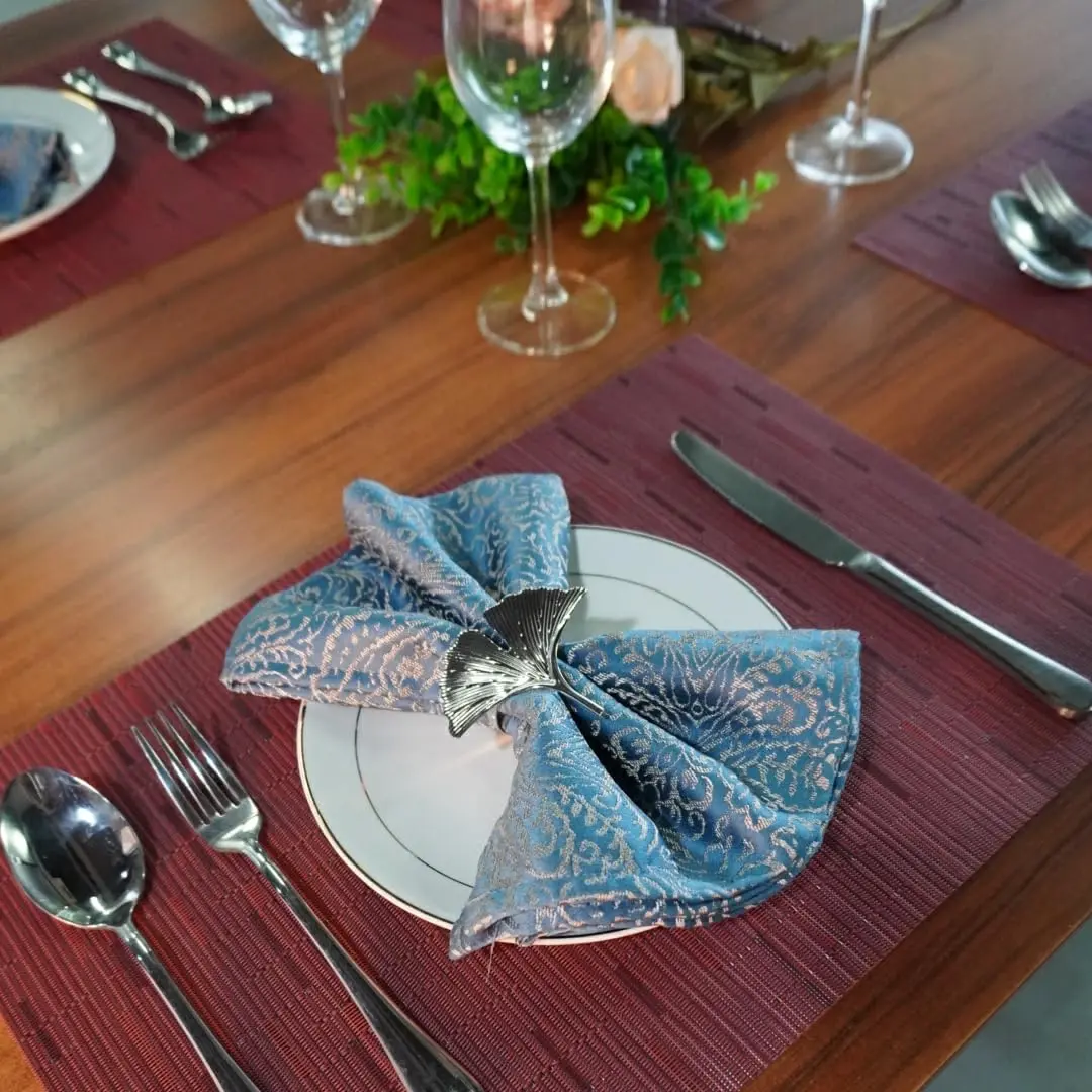 WAZAIGUR Placemats Set of 6 | Heat-Resistant, Easy to Clean, Stylish Vinyl Table Mats for Modern Dining - view 6