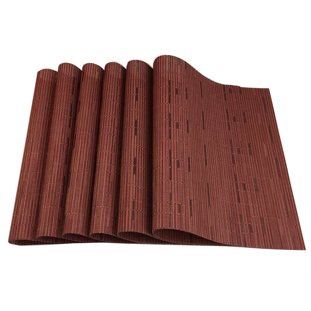 WAZAIGUR Placemats Set of 6 | Heat-Resistant, Easy to Clean, Stylish Vinyl Table Mats for Modern Dining - view 3