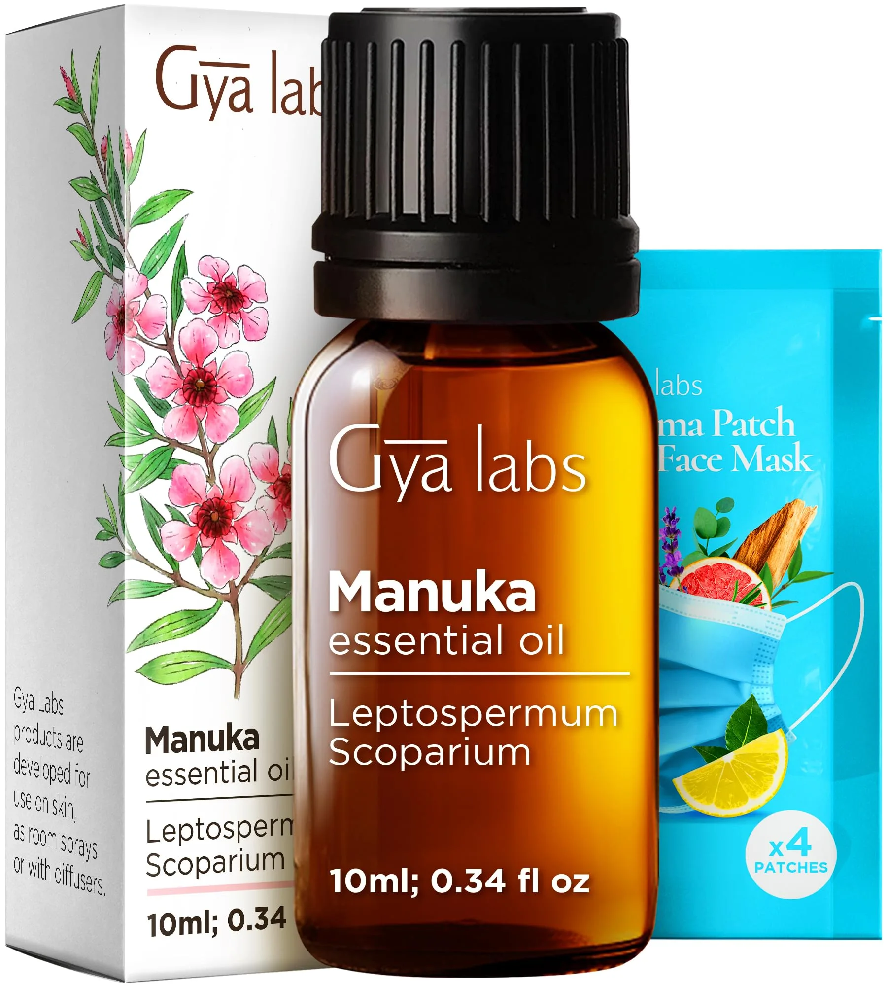Gya Labs Manuka Essential Oil 0.34 Fl Oz | Pure Oil for Skin, Hair, Diffuser & Candle Making - main product image