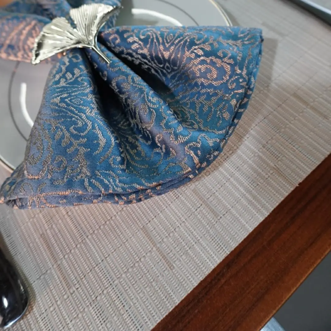 WAZAIGUR Placemats Set of 6 for Dining Table | Heat-Resistant, Easy to Clean, Woven Vinyl, Cream - view 8
