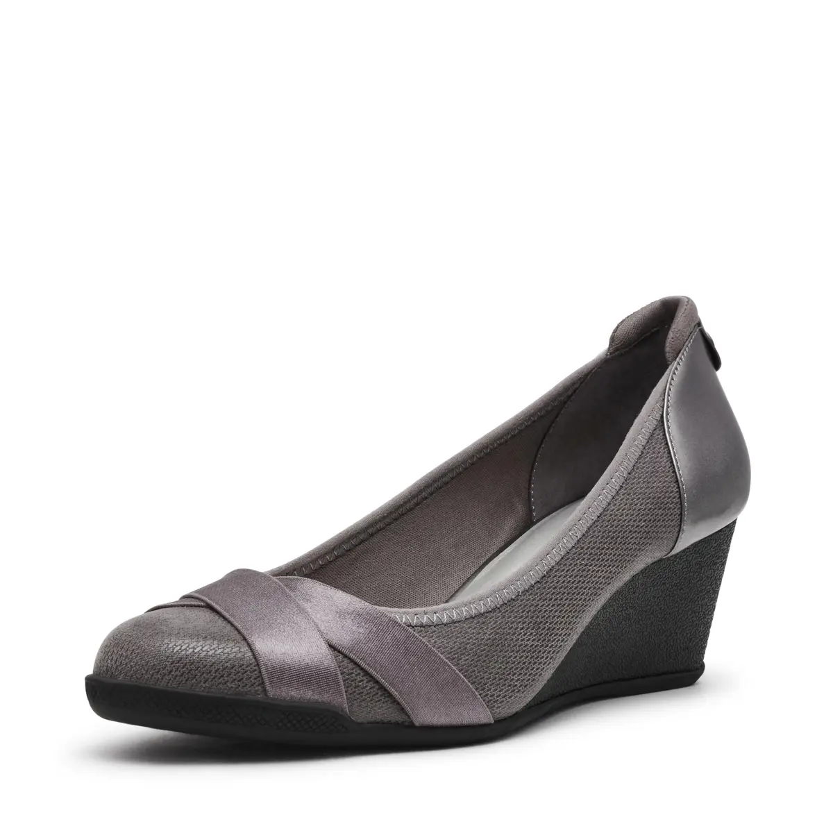 Anne Klein Sport Timeout Wedge Heel Pewter 11 M | Stylish Comfort for Women - main product image