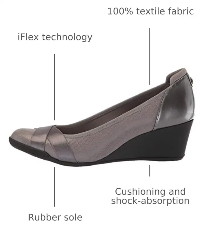 Anne Klein Sport Timeout Wedge Heel Pewter 11 M | Stylish Comfort for Women - view 4