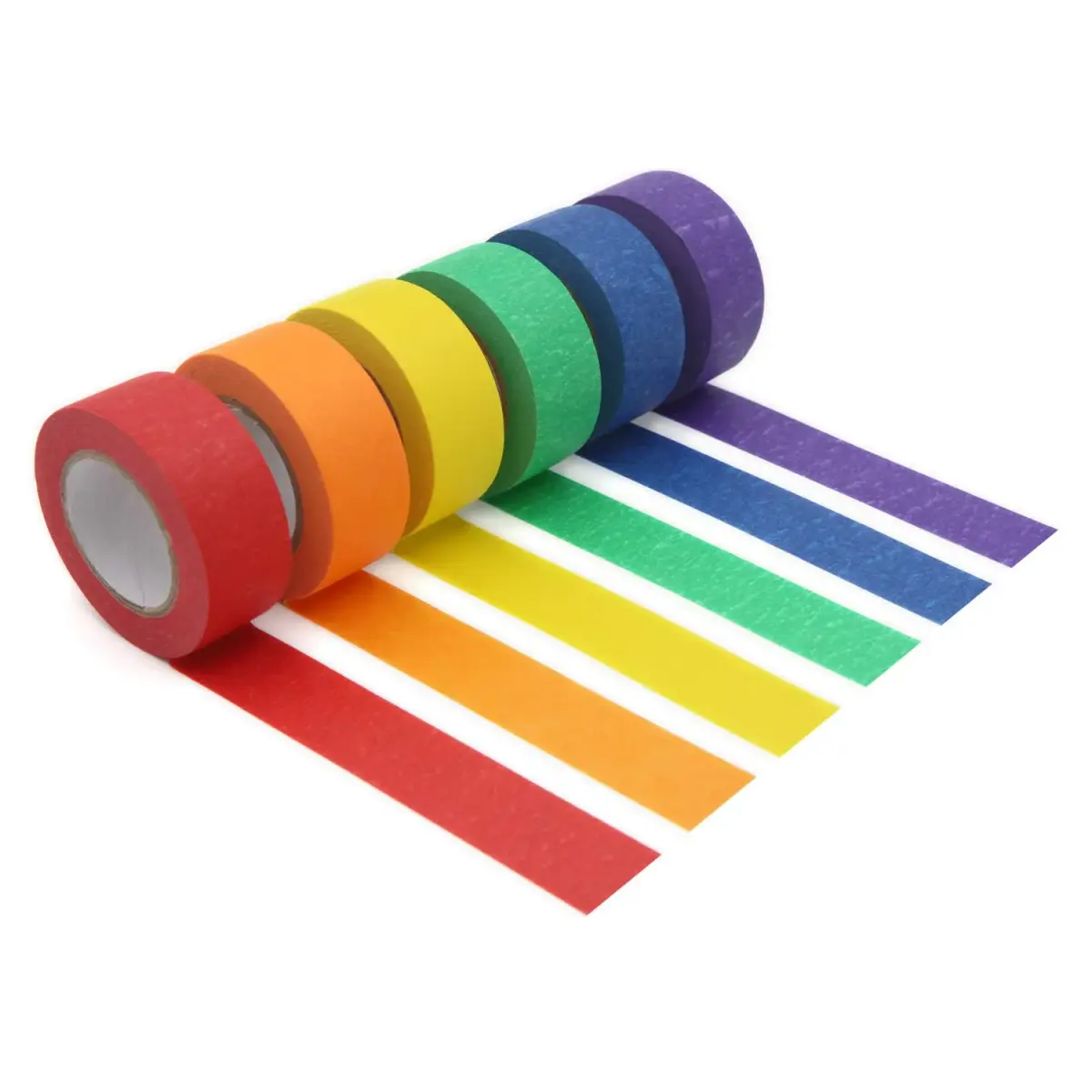 JONYEE Colored Masking Tape 6 Rolls | 1 Inch Wide, 13 Yards Each | Arts, Crafts, Labeling & Kids' Projects - main product image