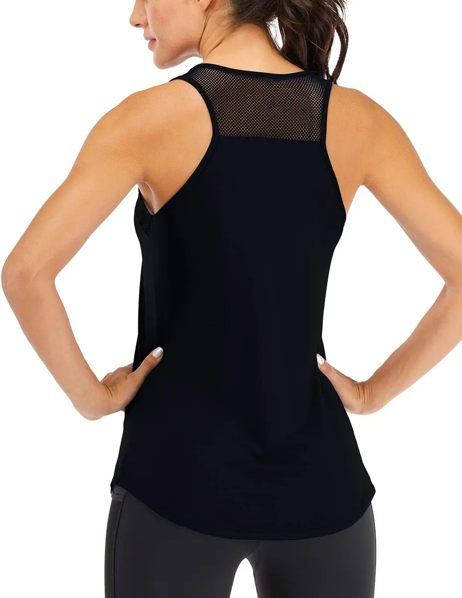 Fihapyli Workout Tank Tops for Women Breathable Mesh Racerback Backless Loose Fit M - main product image