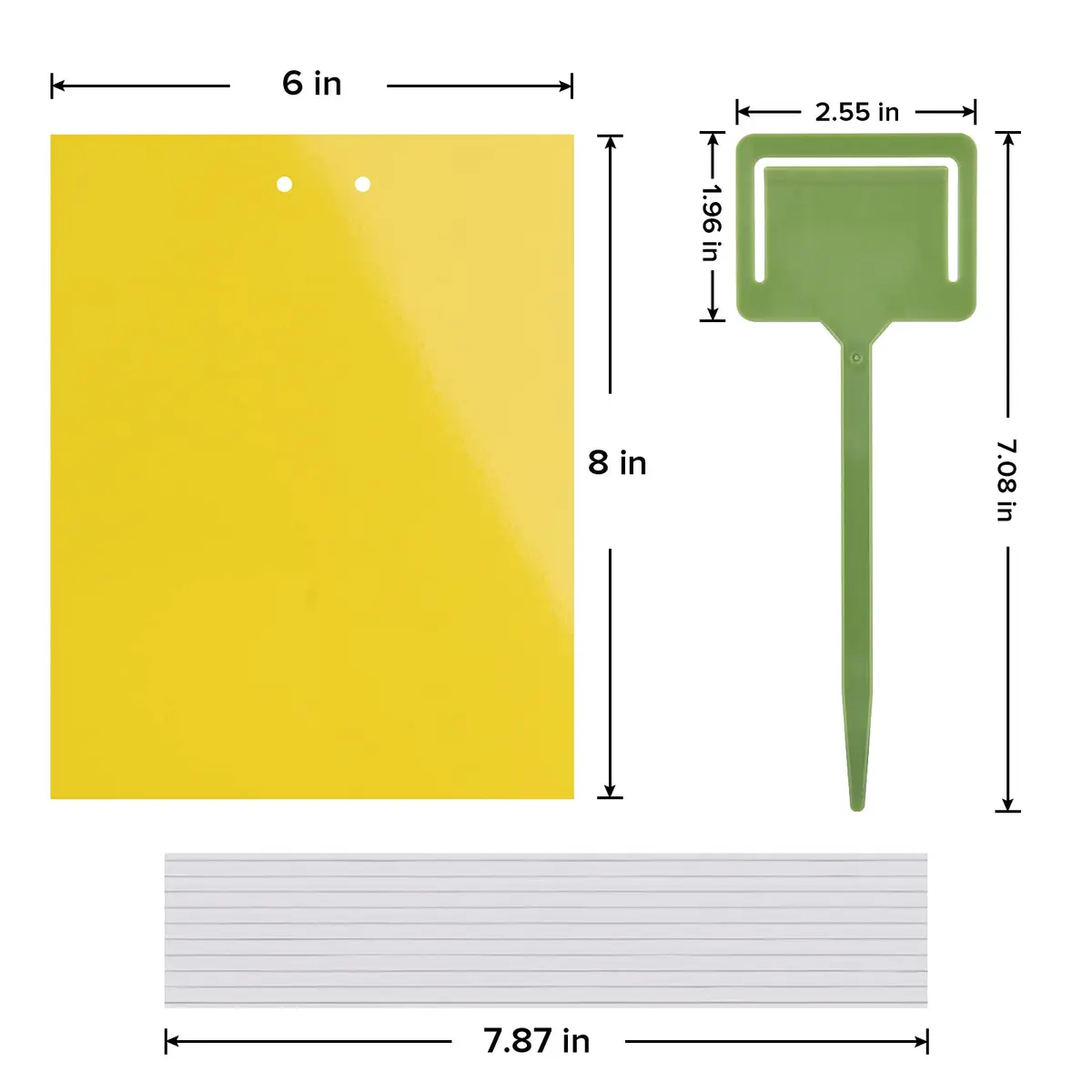 Garsum Yellow Sticky Traps 20 Pack 6x8 in | Natural Pest Control for Flying Insects - view 3