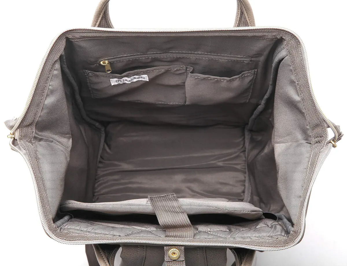 Kah&Kee Leather Backpack for Women and Men 15-inch Laptop Bag | Teacher Professional, Diaper Bag, Travel (Dark Gray, Medium) - view 5