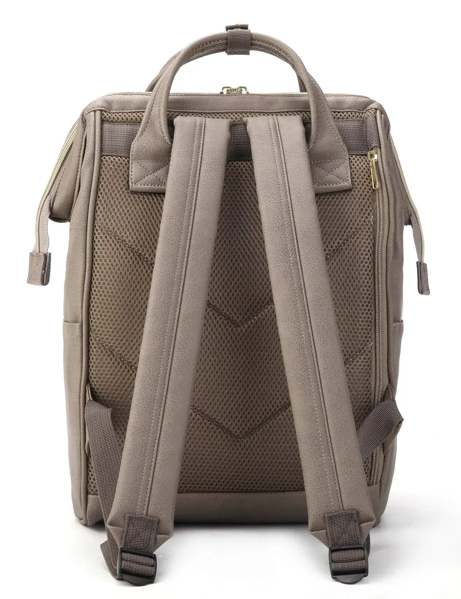 Kah&Kee Leather Backpack for Women and Men 15-inch Laptop Bag | Teacher Professional, Diaper Bag, Travel (Dark Gray, Medium) - view 2