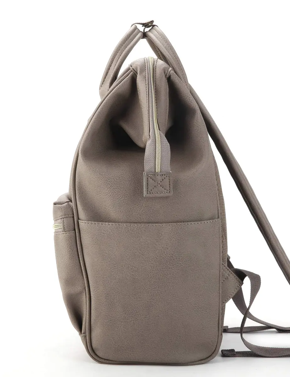 Kah&Kee Leather Backpack for Women and Men 15-inch Laptop Bag | Teacher Professional, Diaper Bag, Travel (Dark Gray, Medium) - view 3