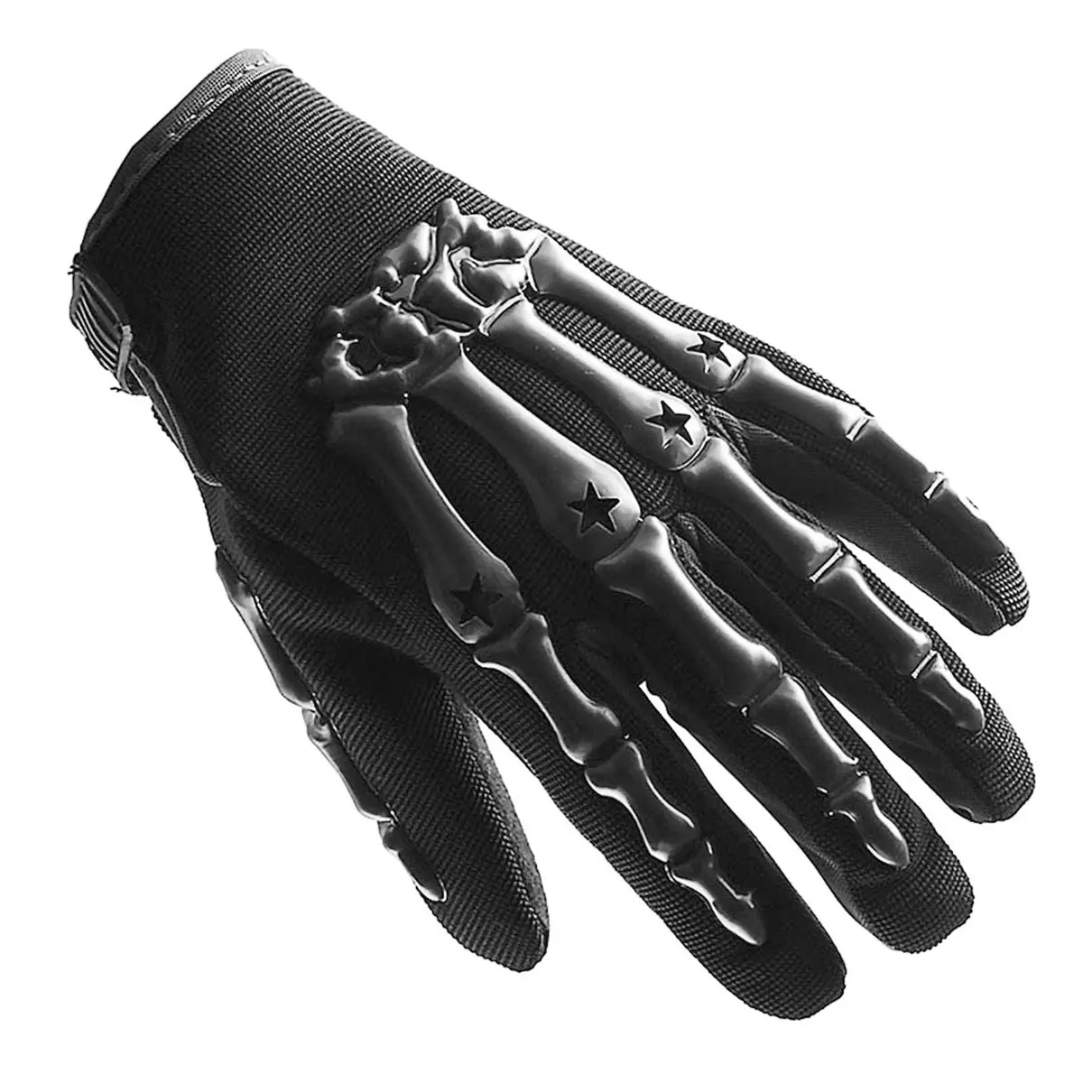 1Storm Youth Motocross Gloves Black M (Palm Width: 2.7 inch) | Skeleton Cycling Kids Gloves - main product image