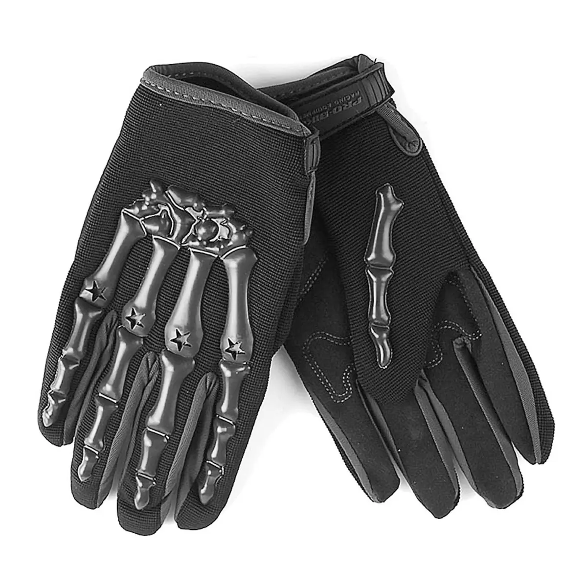 1Storm Youth Motocross Gloves Black M (Palm Width: 2.7 inch) | Skeleton Cycling Kids Gloves - view 3