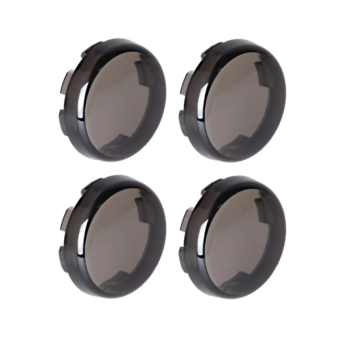 NTHREEAUTO Smoke Bullet Turn Signal Light Lens Covers for Harley 4 Pcs | 11.5 cm (4.5 in) Width - main product image