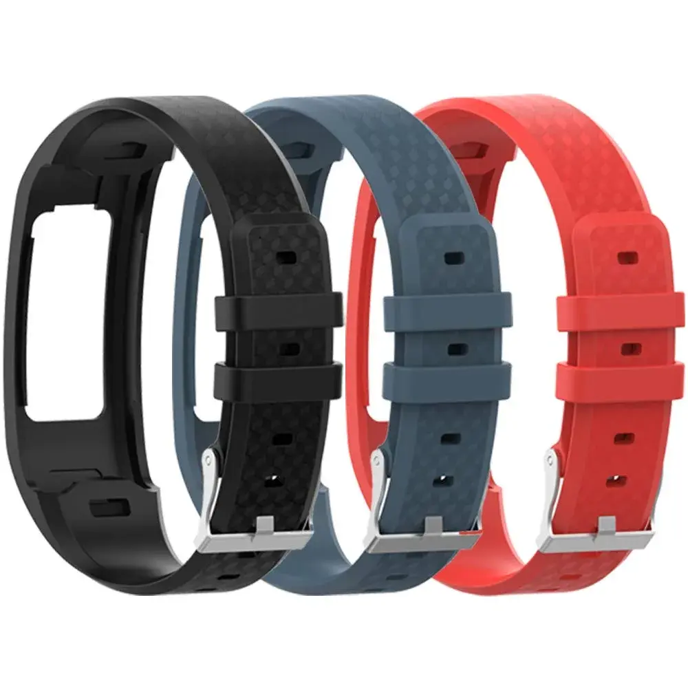 QGHXO Replacement Bands for Garmin Vivofit 1/2 - Black, Slate & Red Silicone, Large Size - view 2