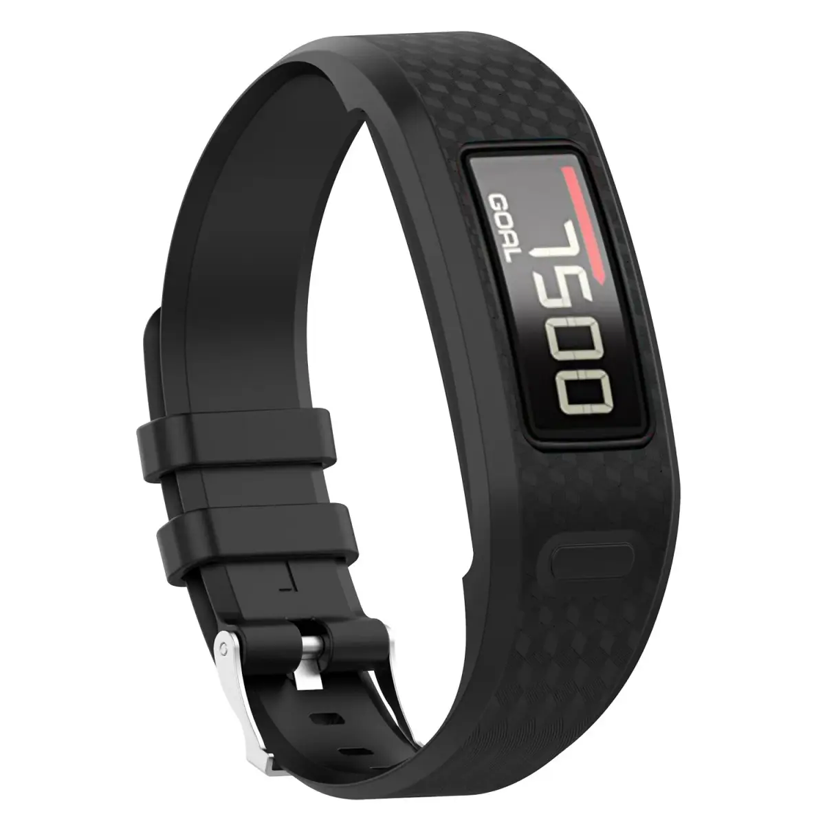 QGHXO Replacement Band for Garmin Vivofit 1/2 Activity Tracker - Black Silicone, Adjustable Size | Sports Theme - view 4