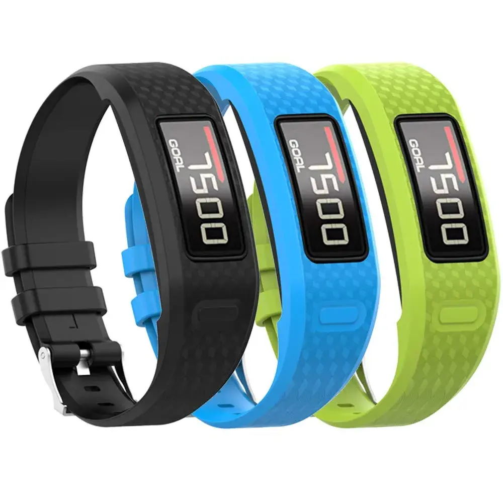 QGHXO Replacement Band for Garmin Vivofit 1/2 Activity Tracker - Black/Navy/Lime (22mm) - main product image